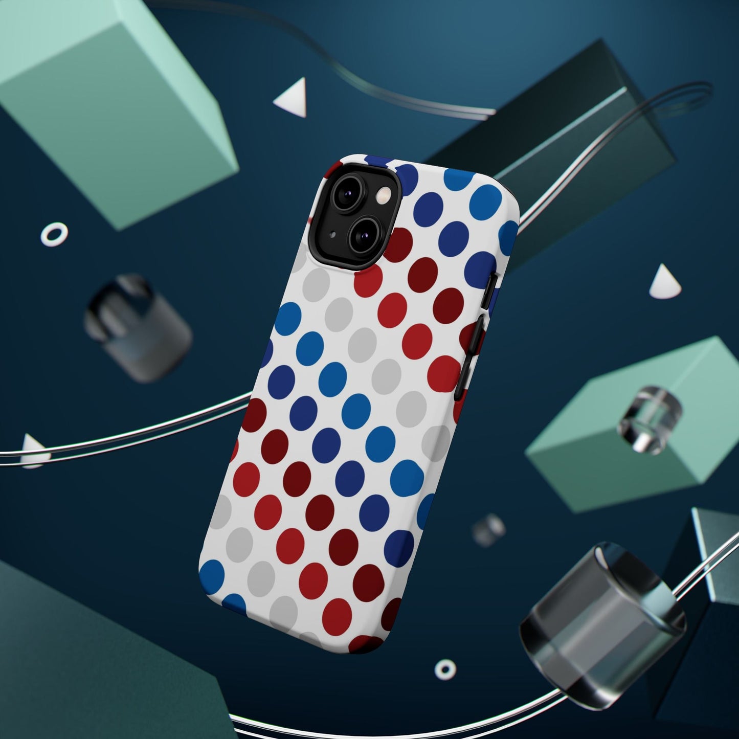 Patriotic Polka Dots - MagSafe iPhone Case - BOGO Cases