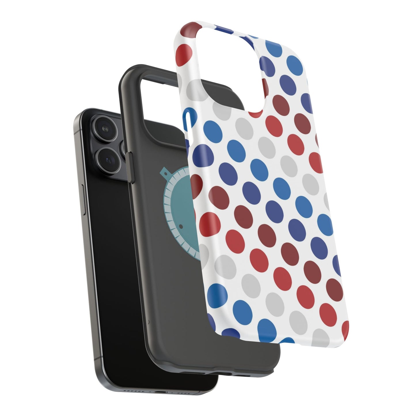 Patriotic Polka Dots - MagSafe iPhone Case - BOGO Cases