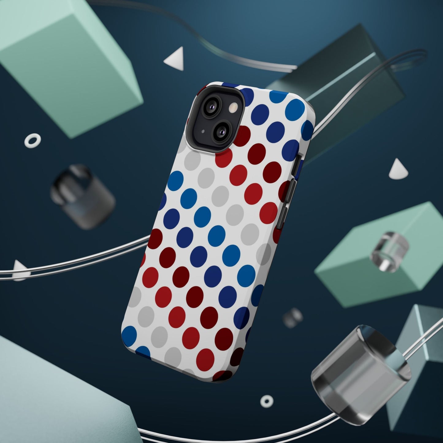 Patriotic Polka Dots - MagSafe iPhone Case - BOGO Cases