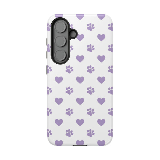 Paw Prints & Hearts – Samsung Galaxy Case, Cute and Durable Design - BOGO Cases