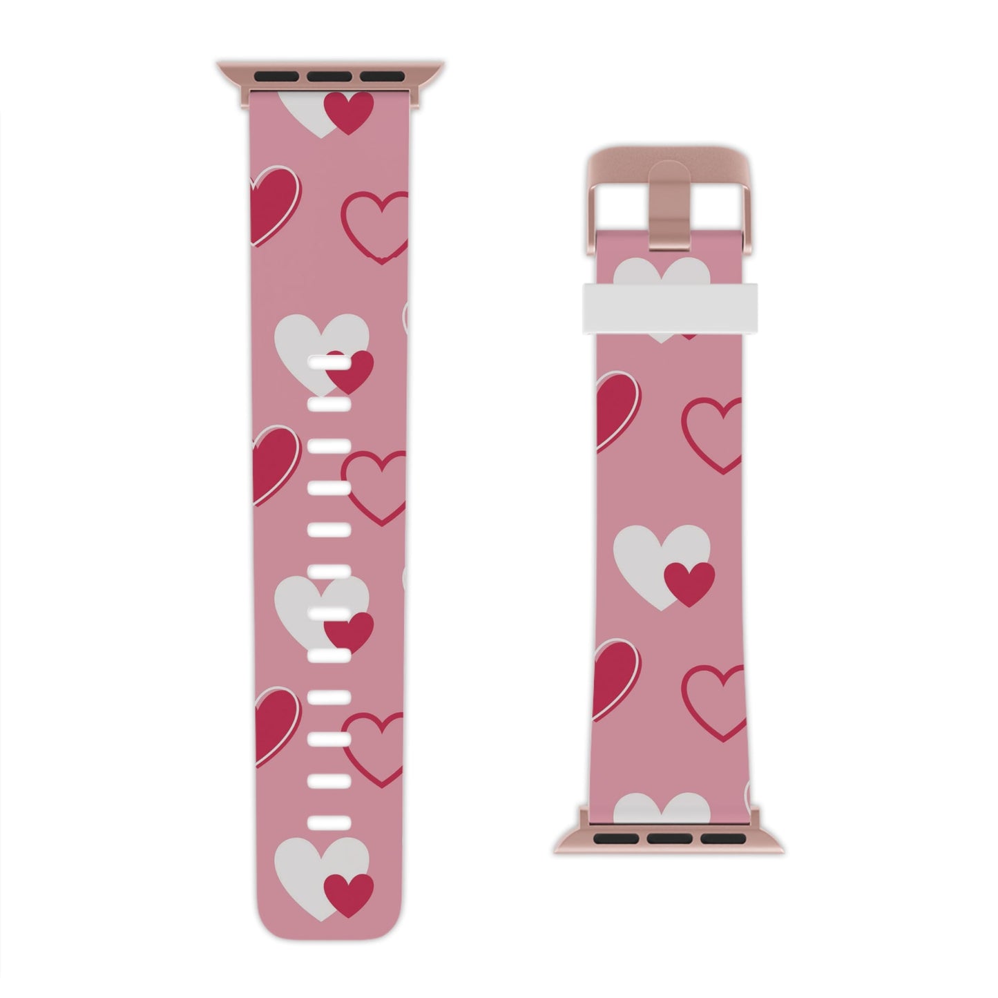 Pink and Red Hearts Apple Watch Band - BOGO Cases