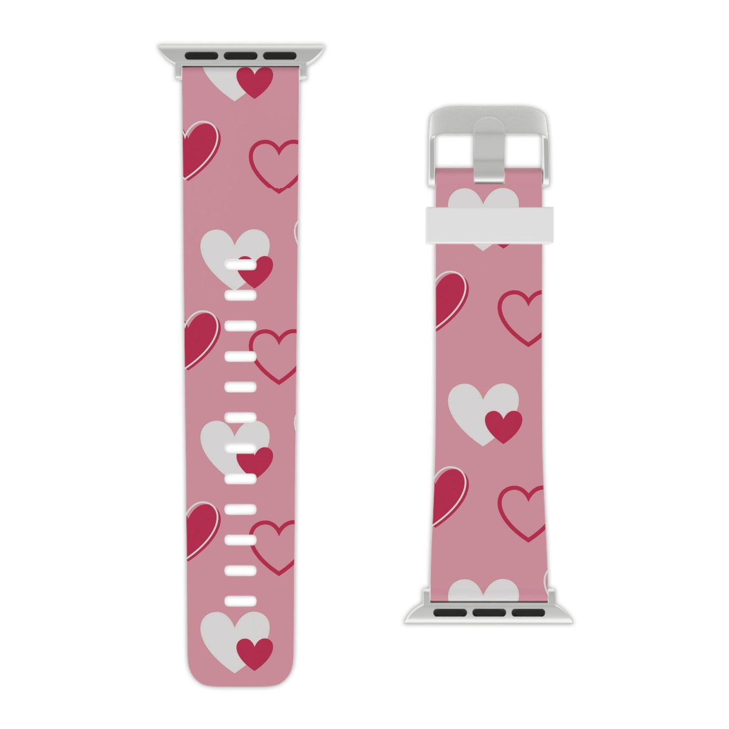 Pink and Red Hearts Apple Watch Band - BOGO Cases