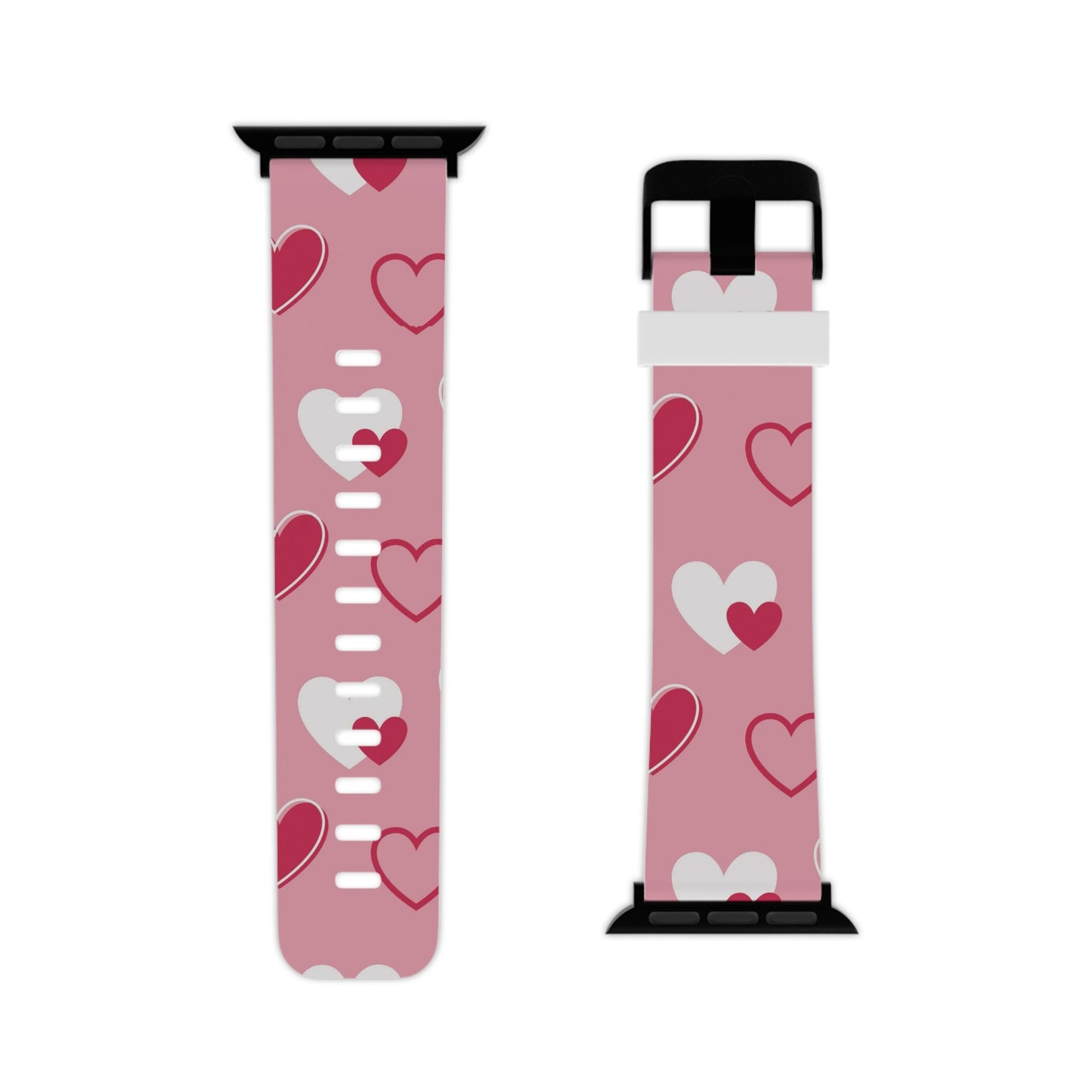 Pink and Red Hearts Apple Watch Band - BOGO Cases