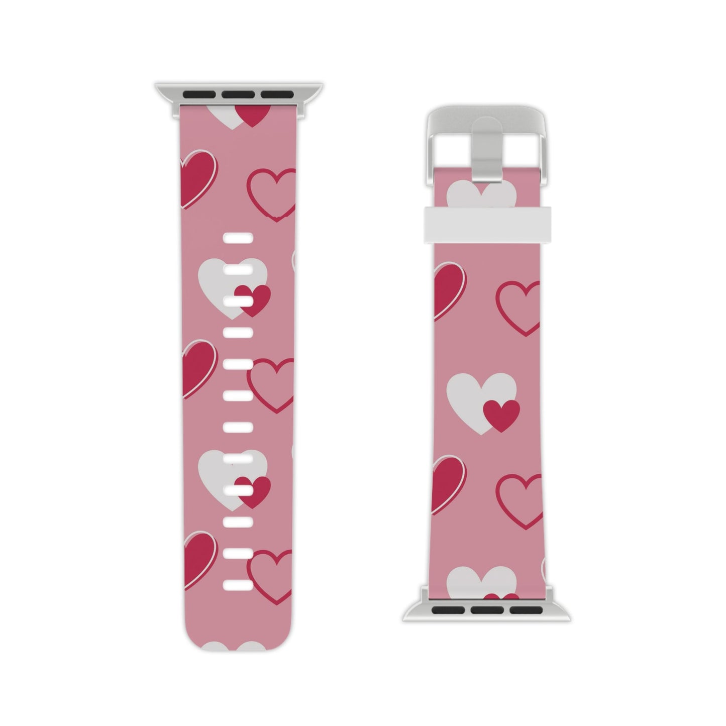 Pink and Red Hearts Apple Watch Band - BOGO Cases