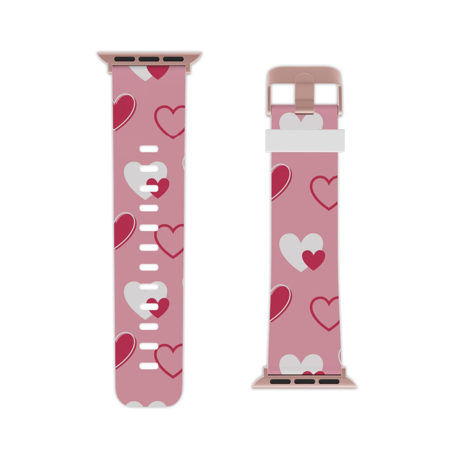 Pink and Red Hearts Apple Watch Band - BOGO Cases