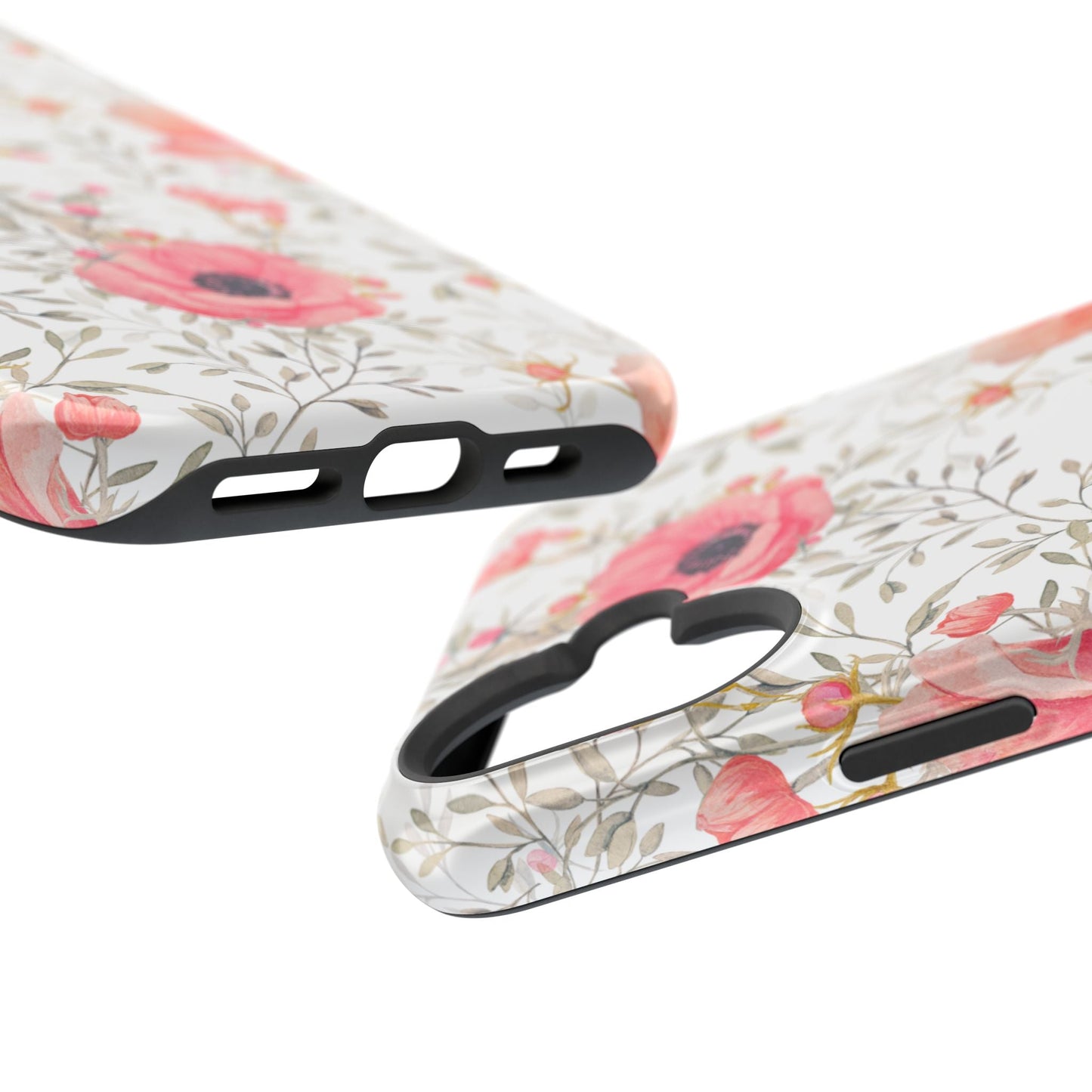 Pink Floral Watercolor MagSafe iPhone Case – Elegant Blossom Design with Magnetic Compatibility - BOGO Cases