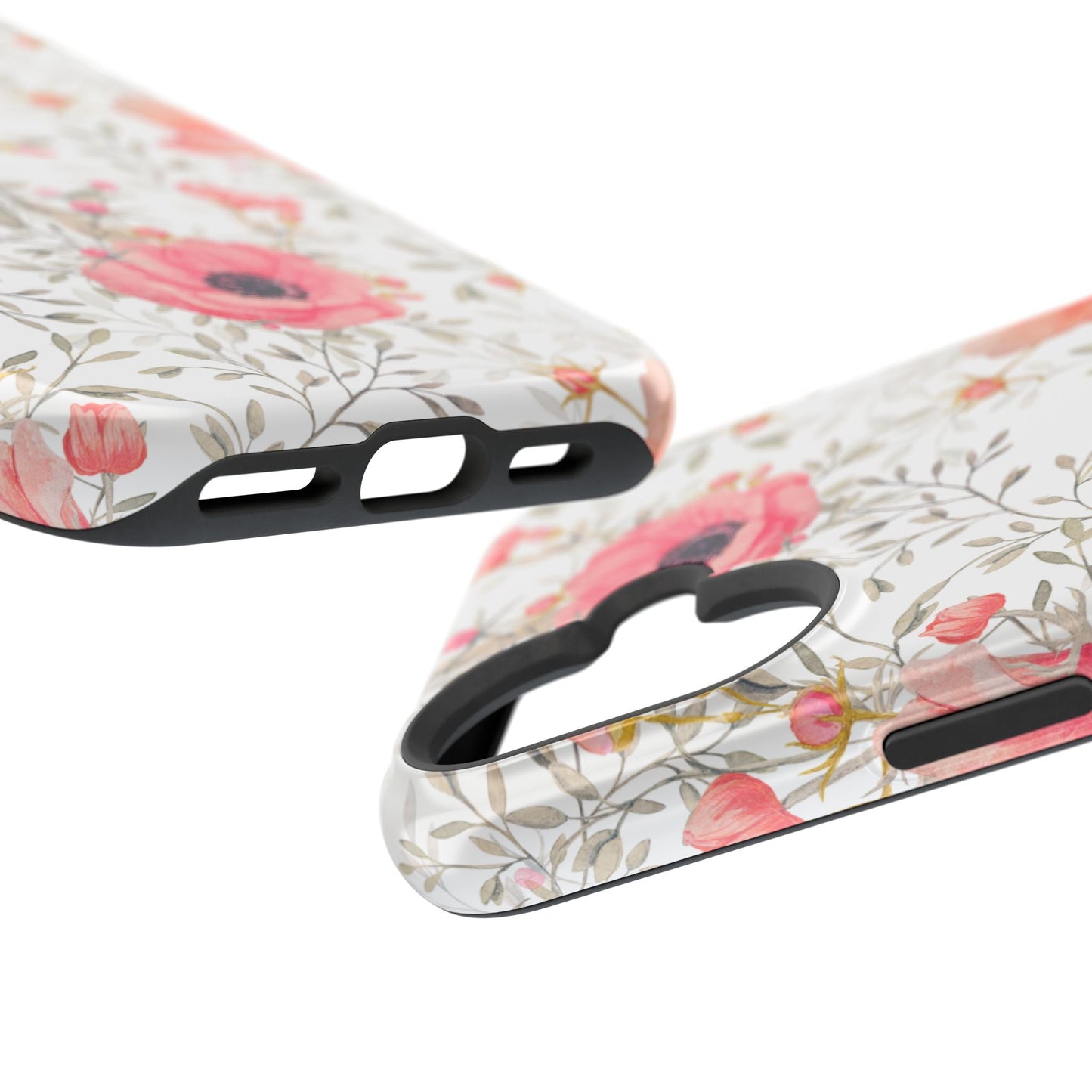 Pink Floral Watercolor MagSafe iPhone Case – Elegant Blossom Design with Magnetic Compatibility - BOGO Cases