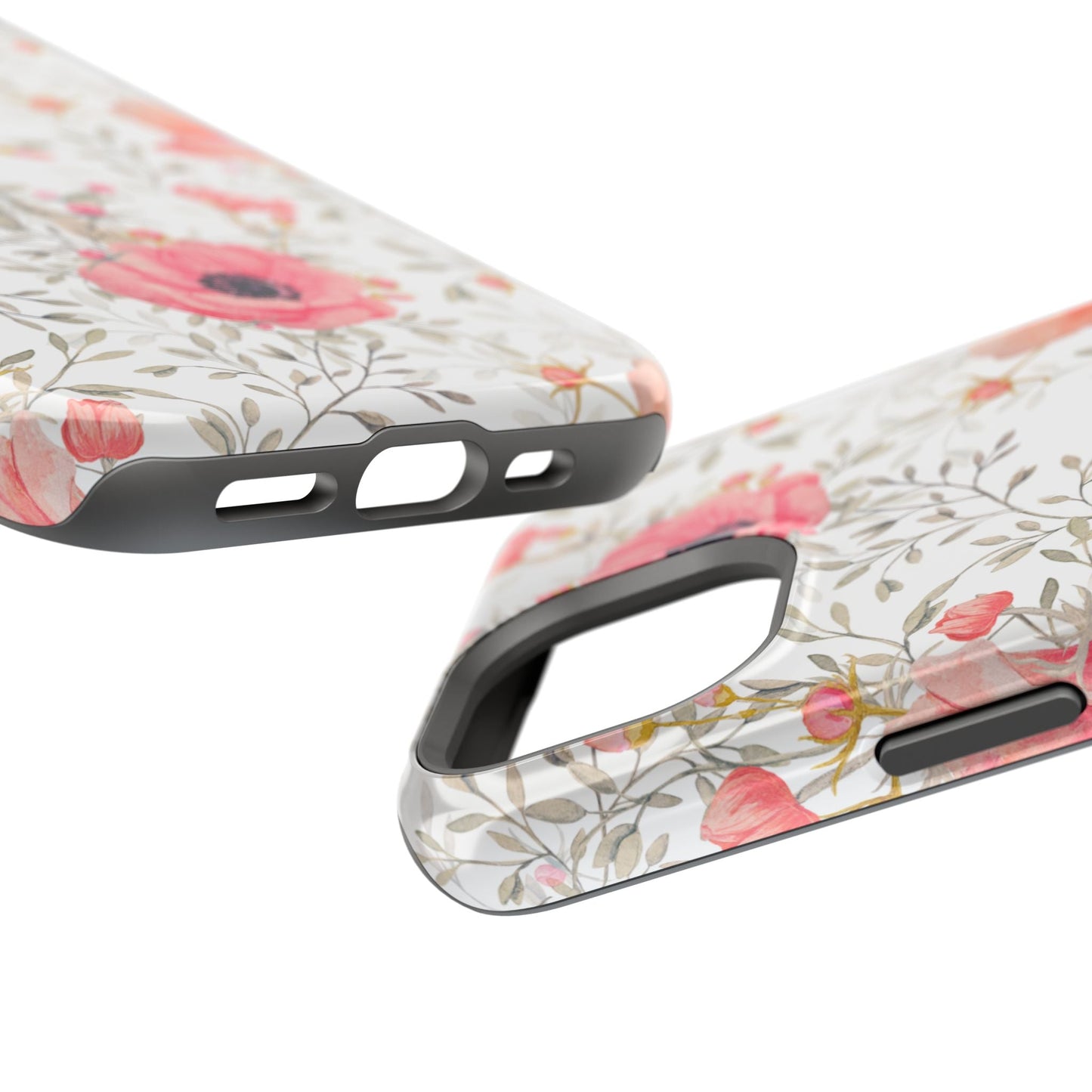 Pink Floral Watercolor MagSafe iPhone Case – Elegant Blossom Design with Magnetic Compatibility - BOGO Cases