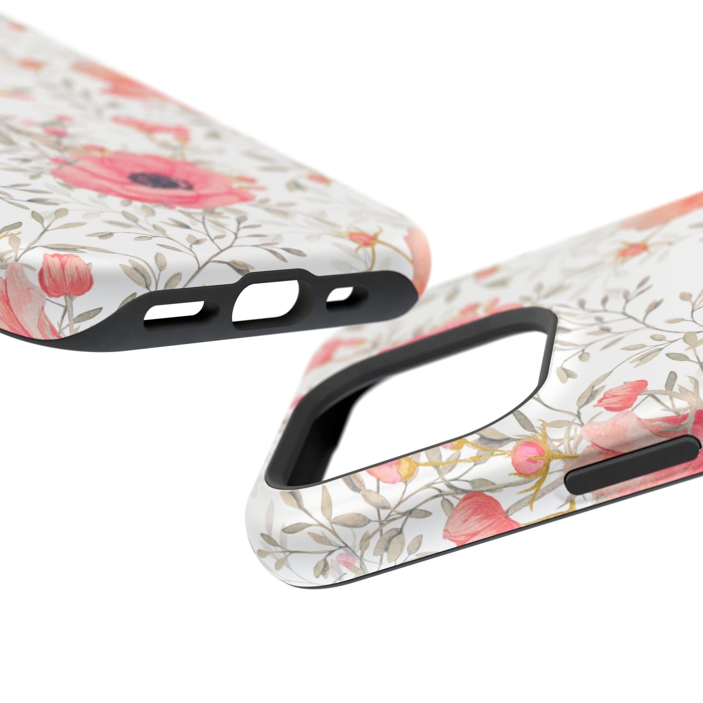 Pink Floral Watercolor MagSafe iPhone Case – Elegant Blossom Design with Magnetic Compatibility - BOGO Cases