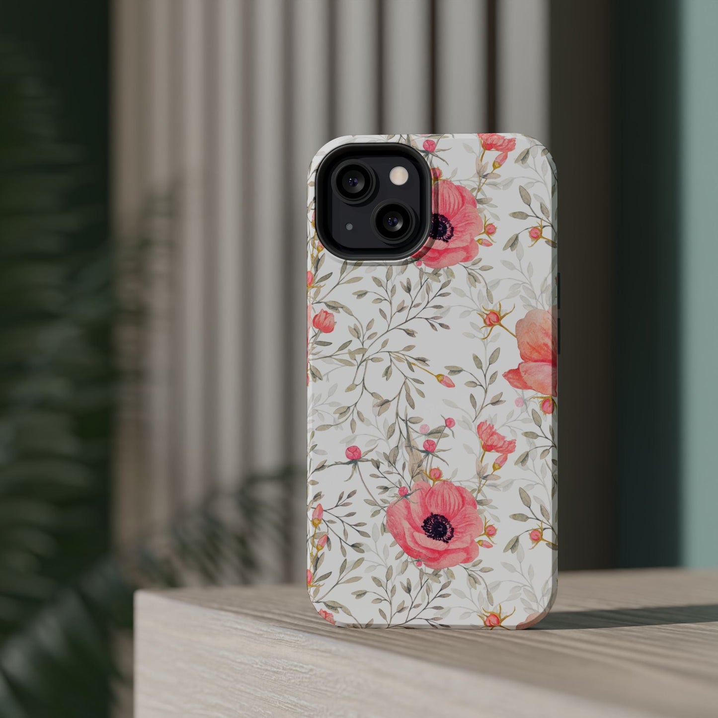 Pink Floral Watercolor MagSafe iPhone Case – Elegant Blossom Design with Magnetic Compatibility - BOGO Cases