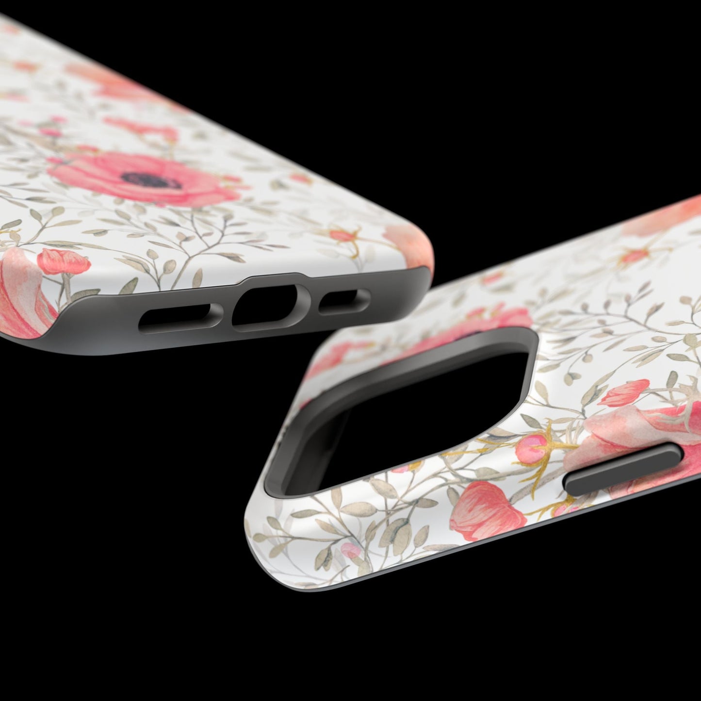 Pink Floral Watercolor MagSafe iPhone Case – Elegant Blossom Design with Magnetic Compatibility - BOGO Cases
