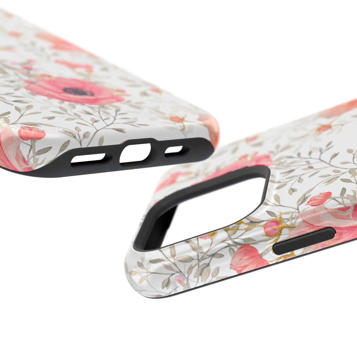 Pink Floral Watercolor MagSafe iPhone Case – Elegant Blossom Design with Magnetic Compatibility - BOGO Cases