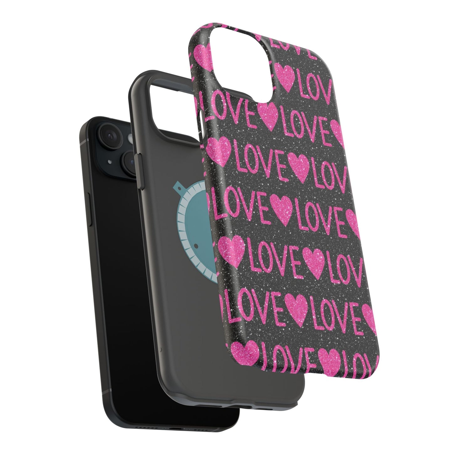 Pink Glitter Love MagSafe Case - BOGO Cases