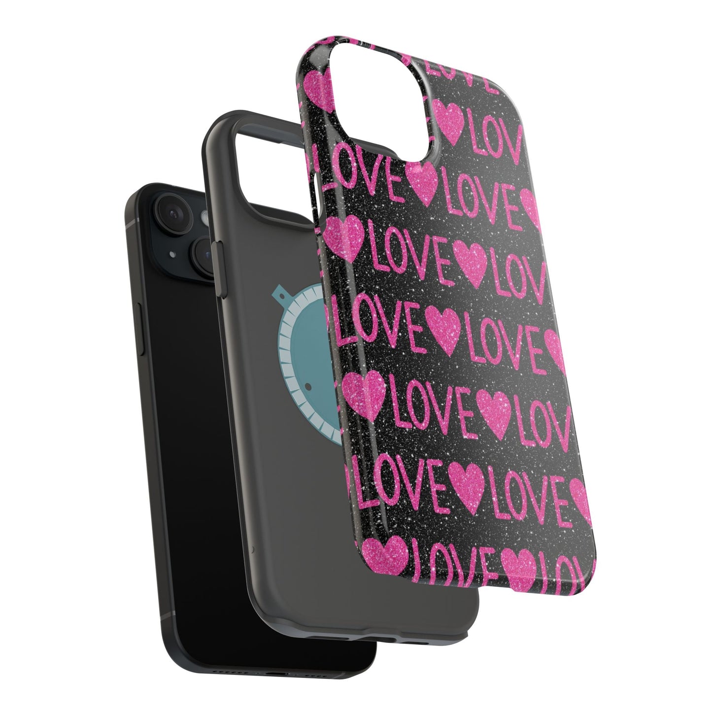 Pink Glitter Love MagSafe Case - BOGO Cases