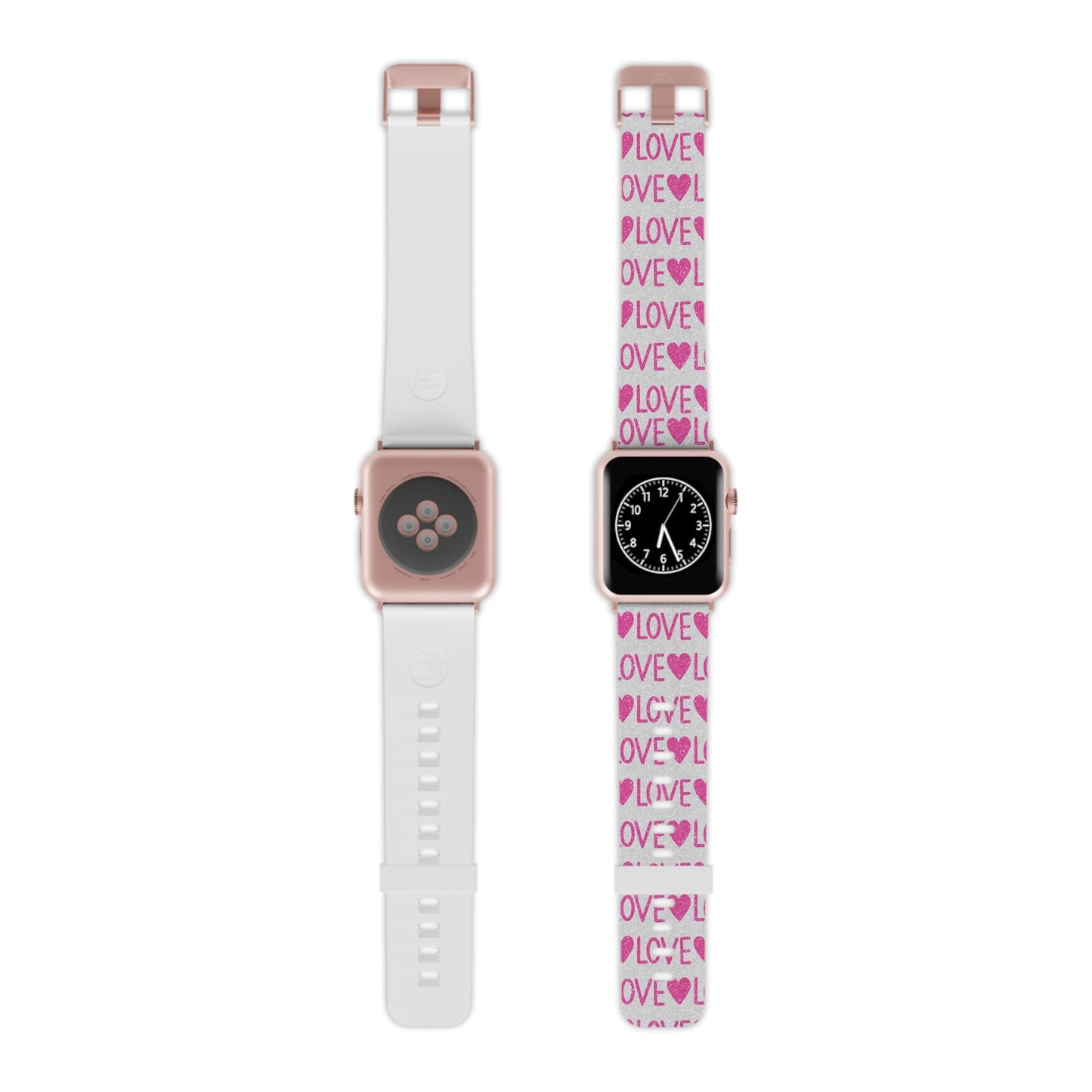 Pink Glitter Love Pattern  Apple Watch Band - BOGO Cases