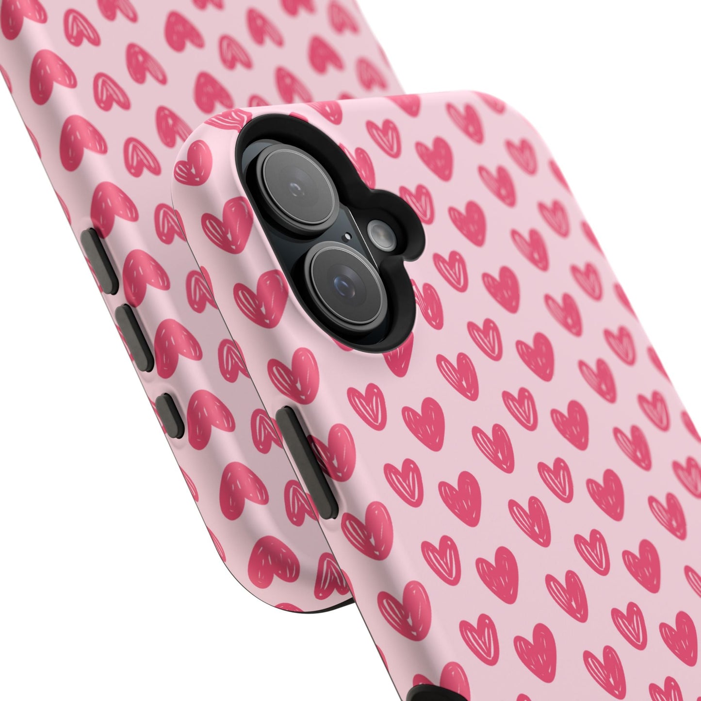 Pink Sketched Hearts – MagSafe Case - BOGO Cases