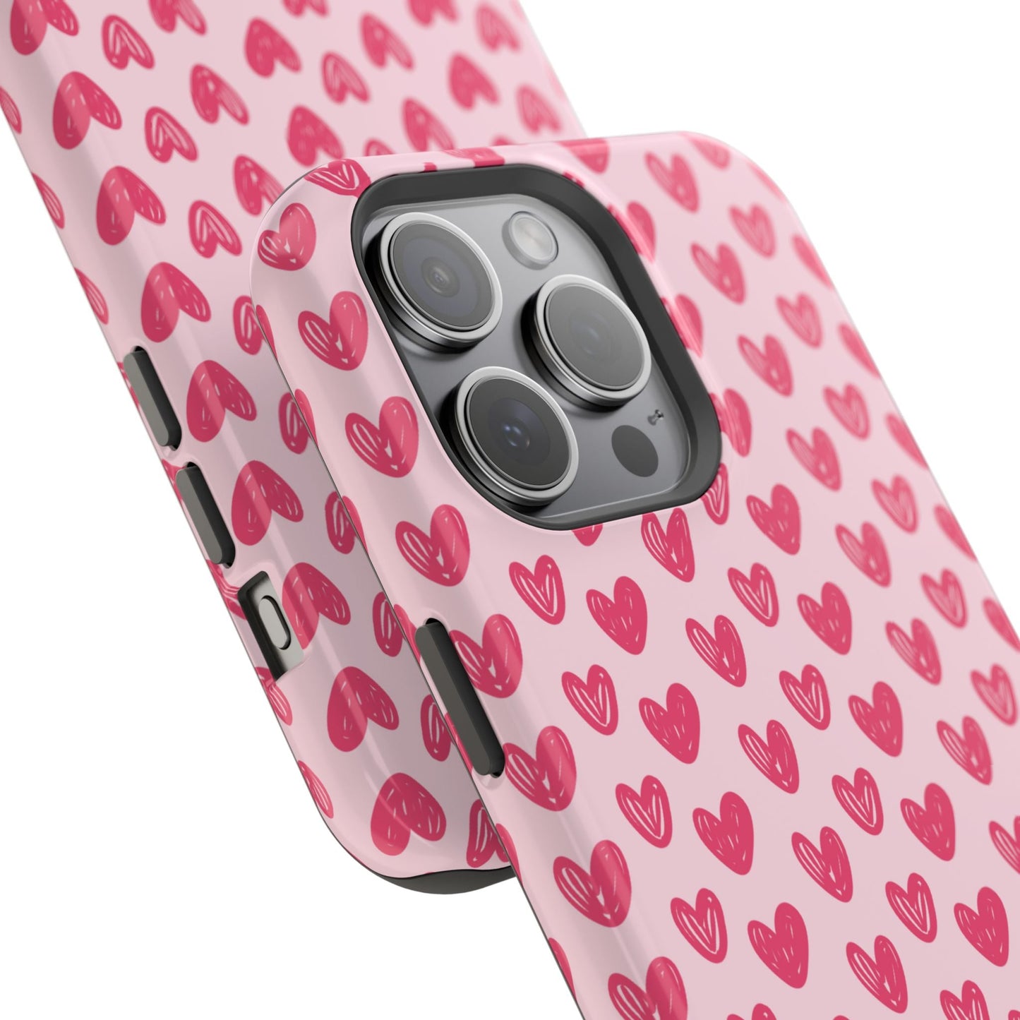 Pink Sketched Hearts – MagSafe Case - BOGO Cases