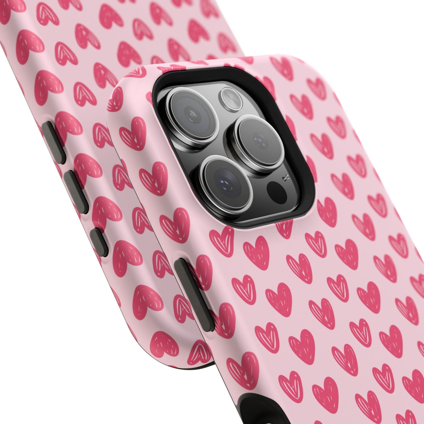 Pink Sketched Hearts – MagSafe Case - BOGO Cases