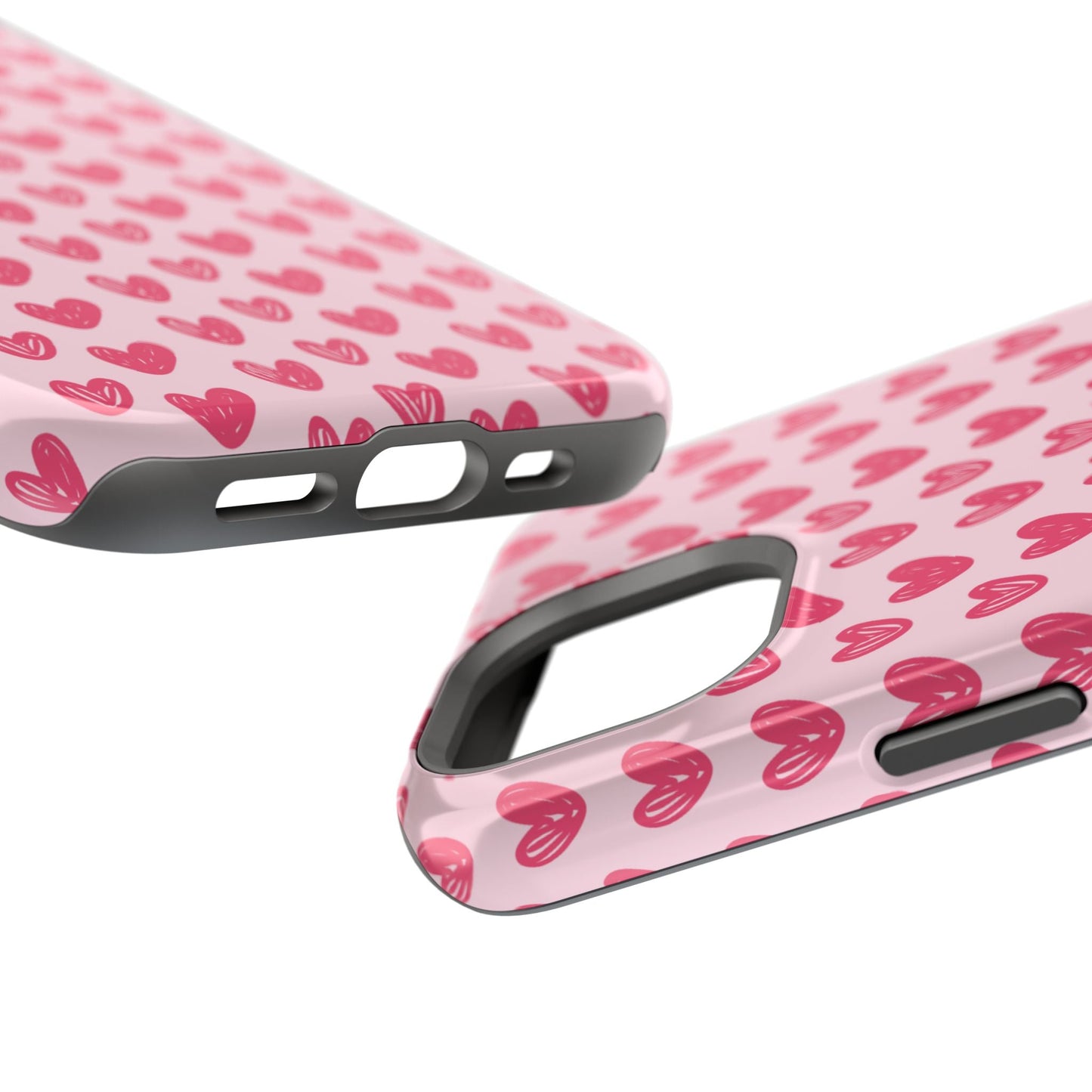 Pink Sketched Hearts – MagSafe Case - BOGO Cases