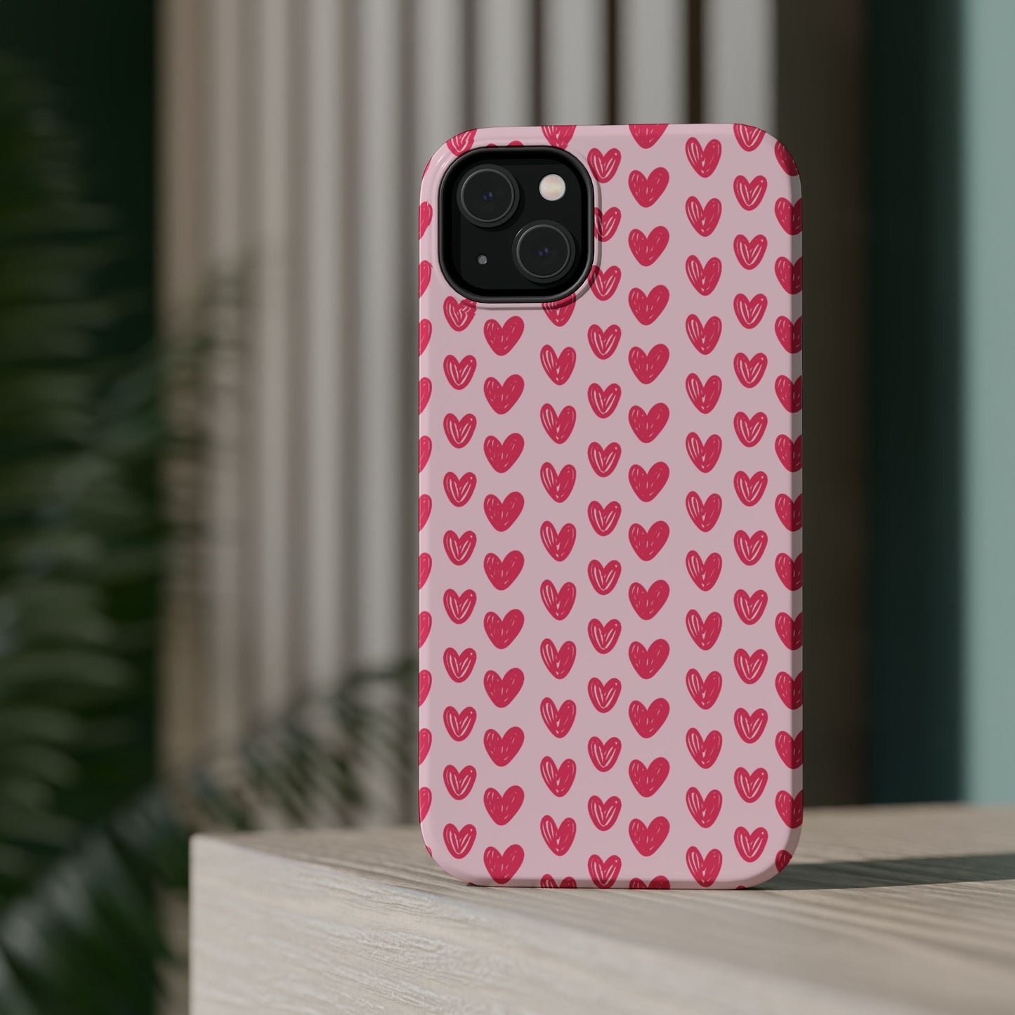 Pink Sketched Hearts – MagSafe Case - BOGO Cases