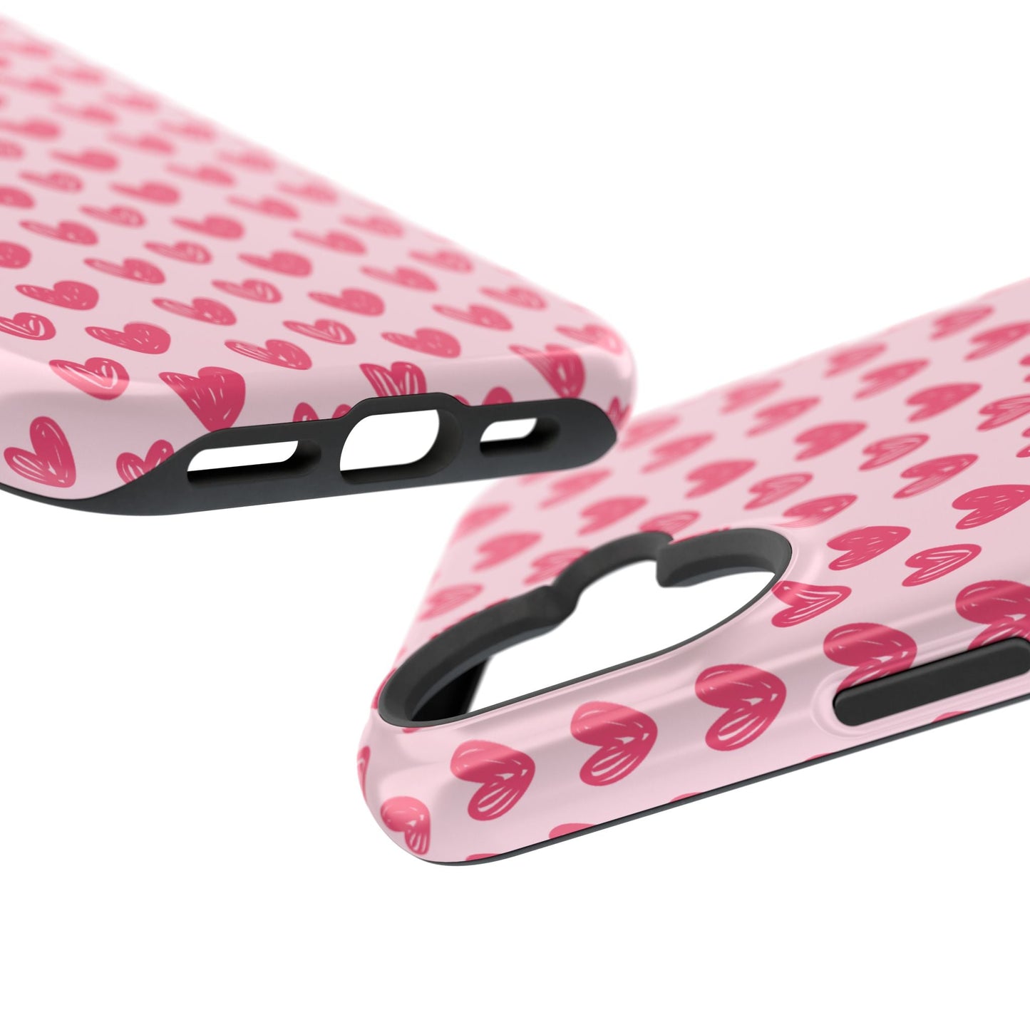Pink Sketched Hearts – MagSafe Case - BOGO Cases