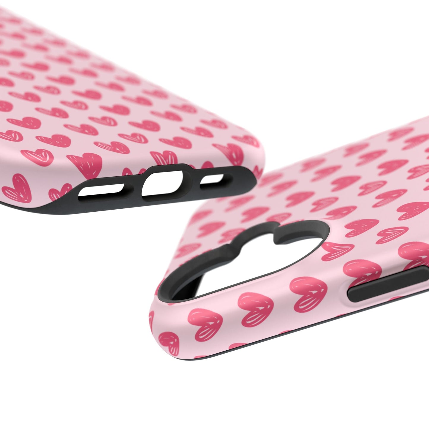 Pink Sketched Hearts – MagSafe Case - BOGO Cases