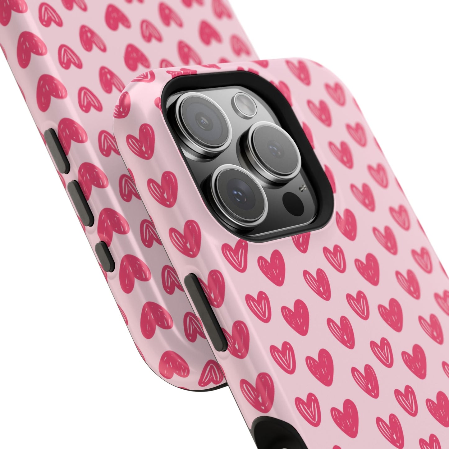 Pink Sketched Hearts – MagSafe Case - BOGO Cases
