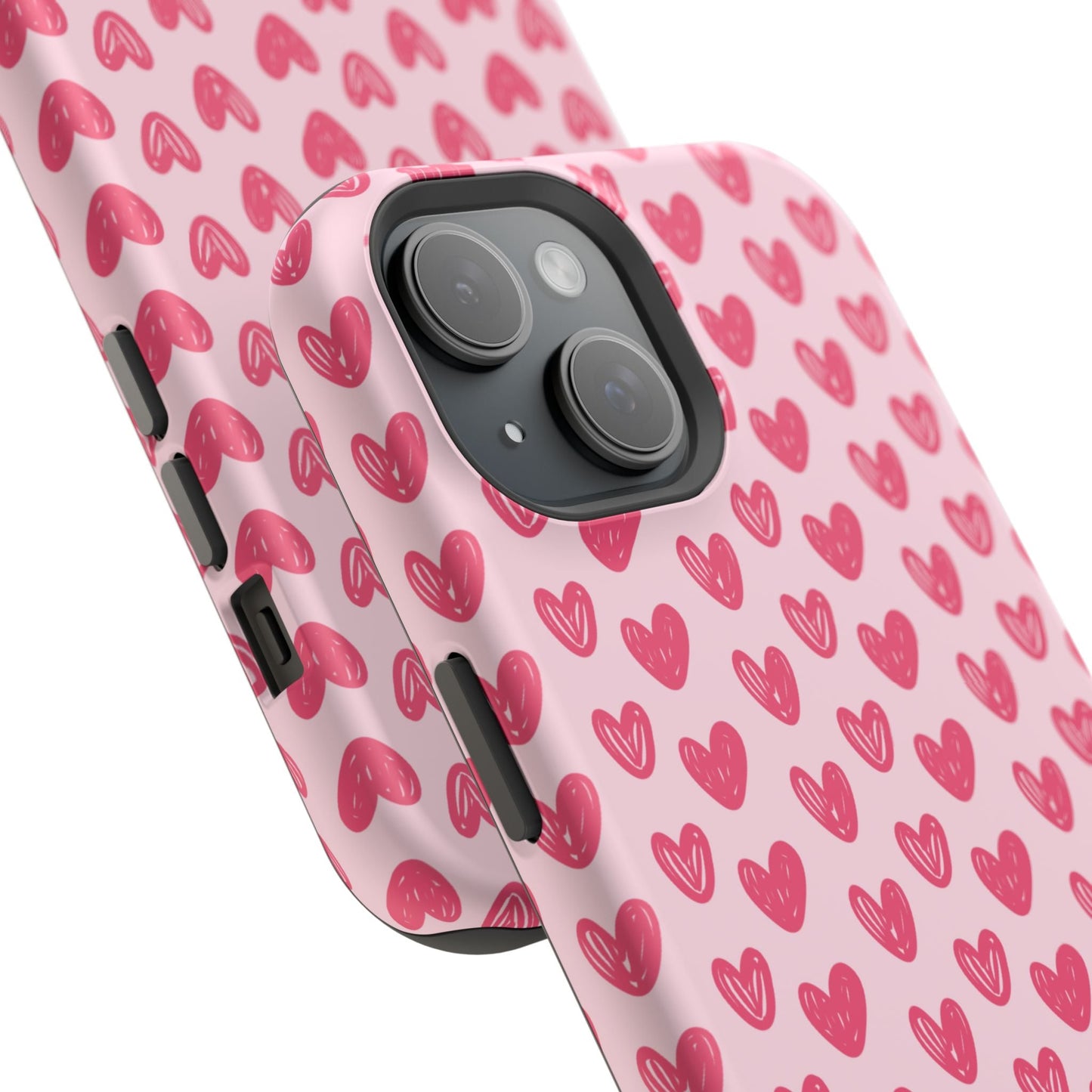 Pink Sketched Hearts – MagSafe Case - BOGO Cases