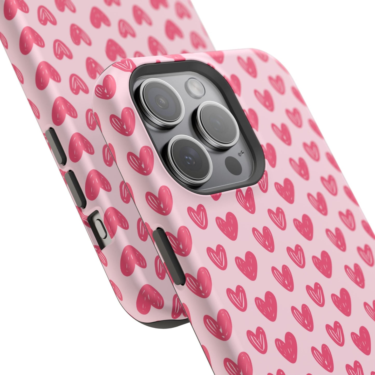 Pink Sketched Hearts – MagSafe Case - BOGO Cases