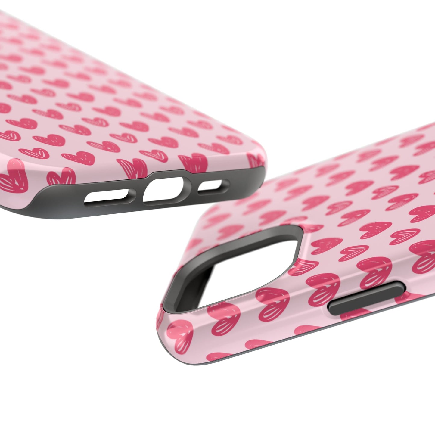 Pink Sketched Hearts – MagSafe Case - BOGO Cases