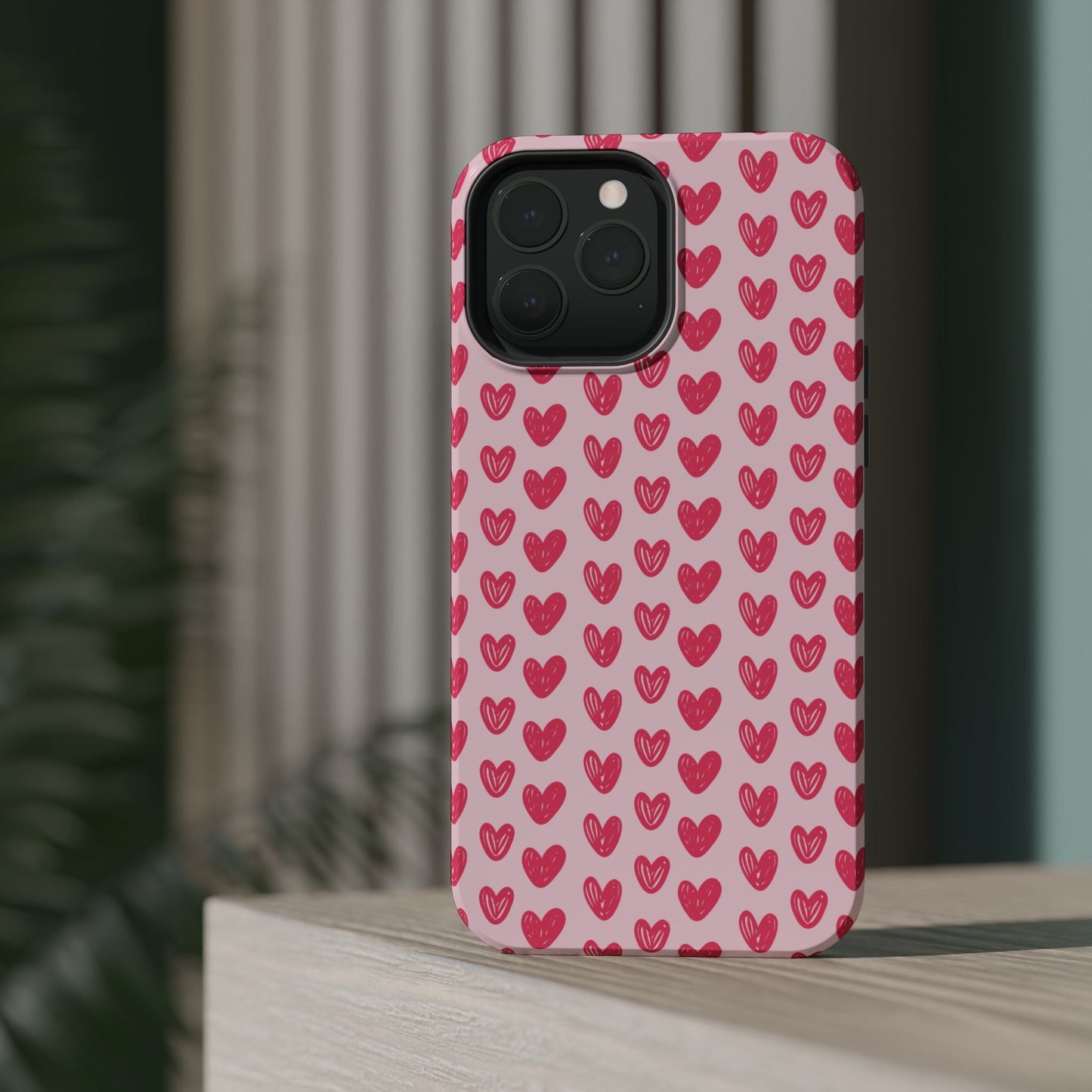Pink Sketched Hearts – MagSafe Case - BOGO Cases