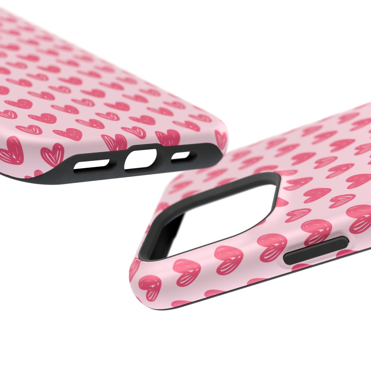 Pink Sketched Hearts – MagSafe Case - BOGO Cases