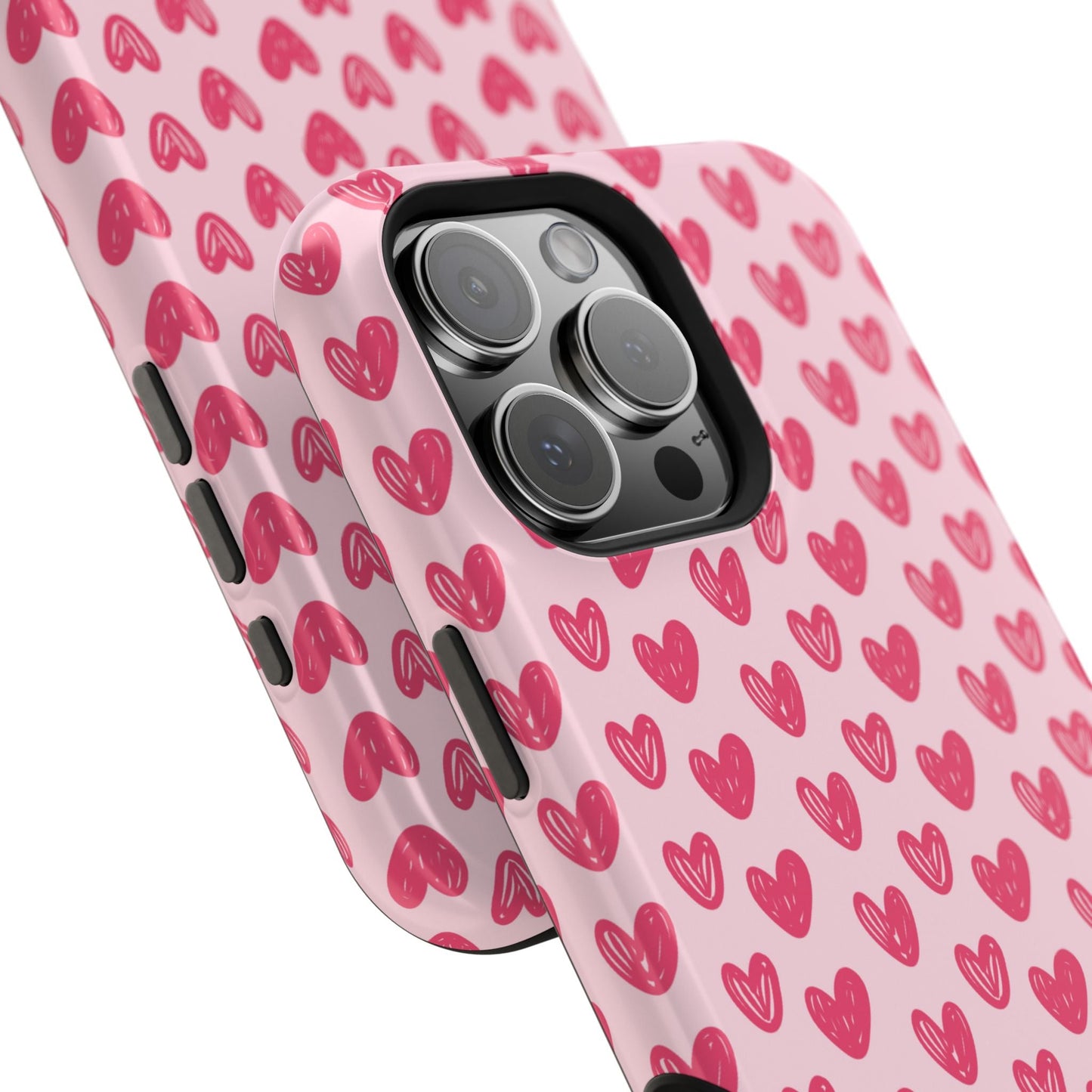Pink Sketched Hearts – MagSafe Case - BOGO Cases