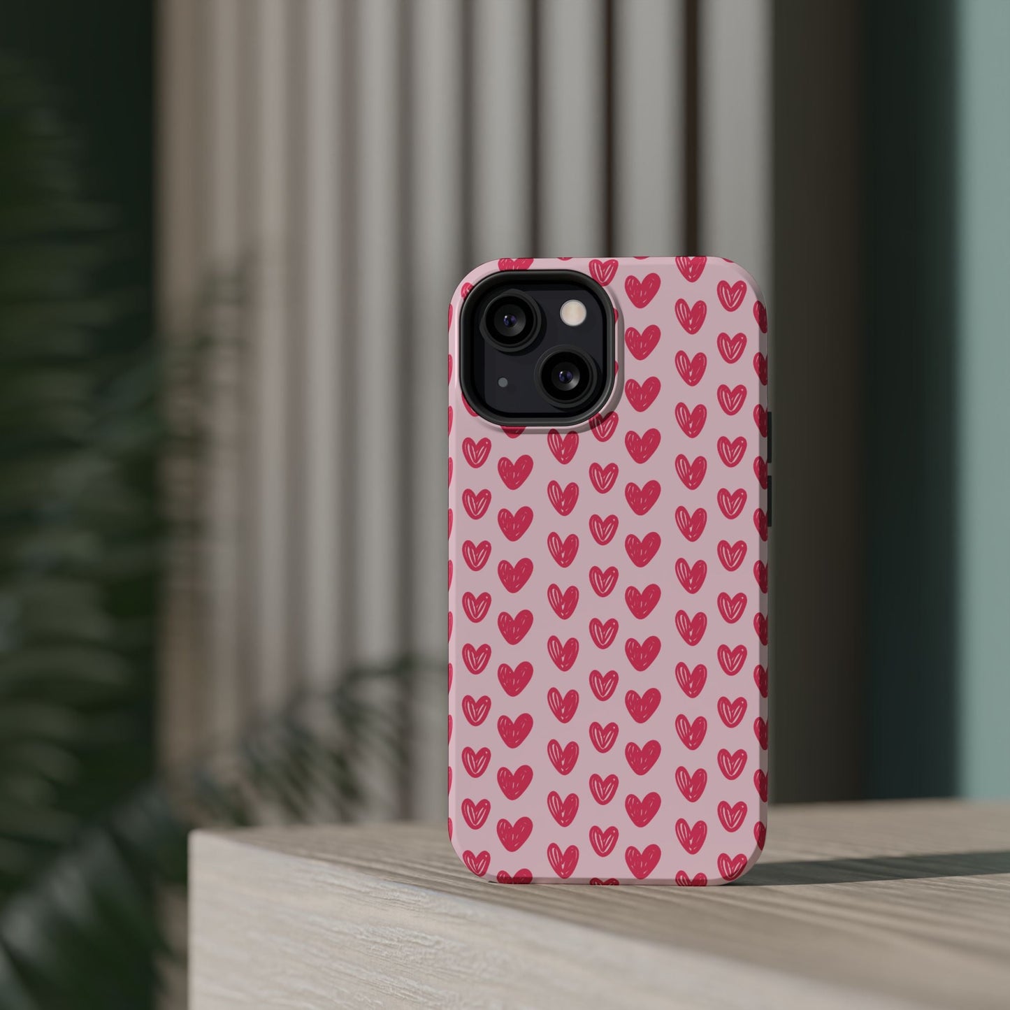Pink Sketched Hearts – MagSafe Case - BOGO Cases