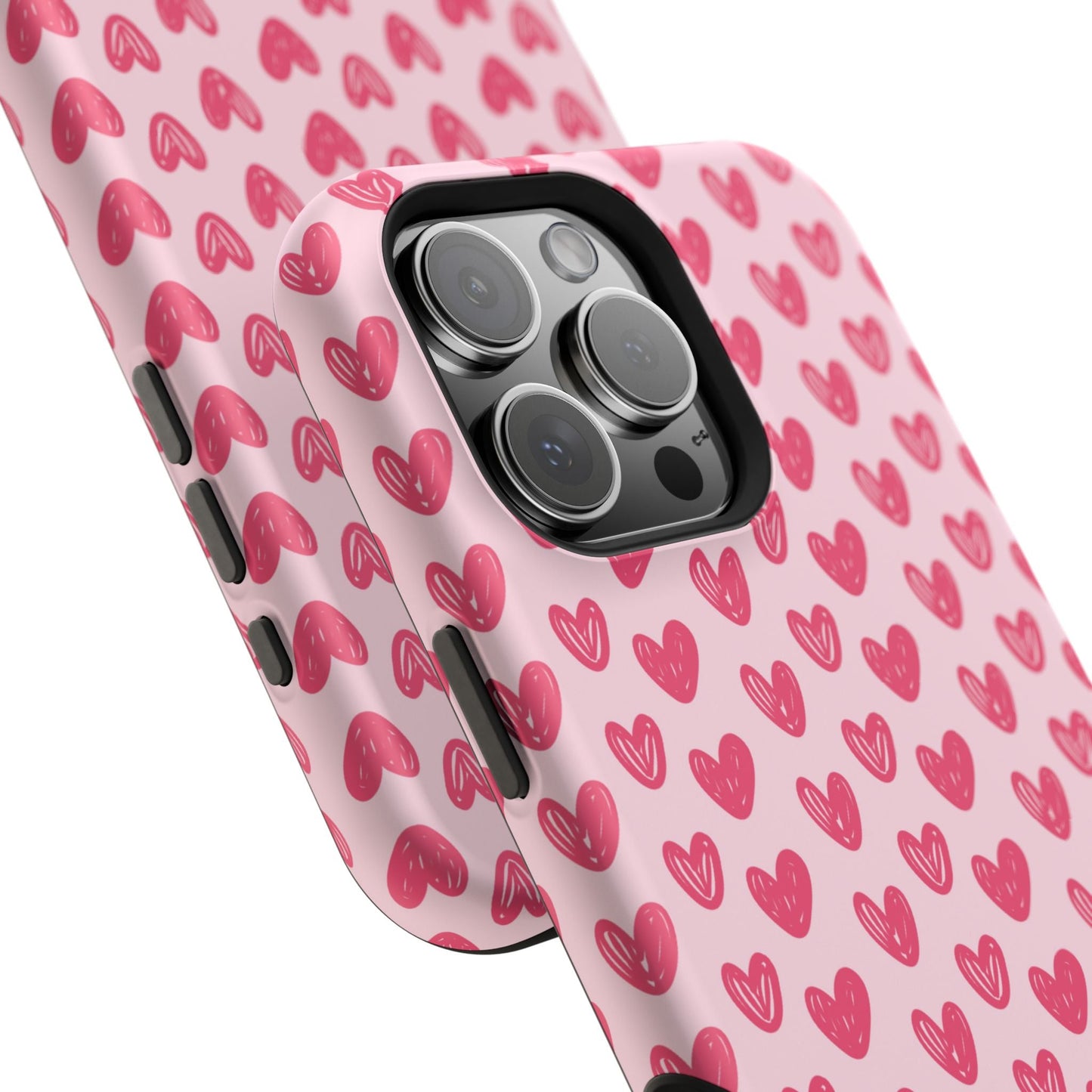 Pink Sketched Hearts – MagSafe Case - BOGO Cases