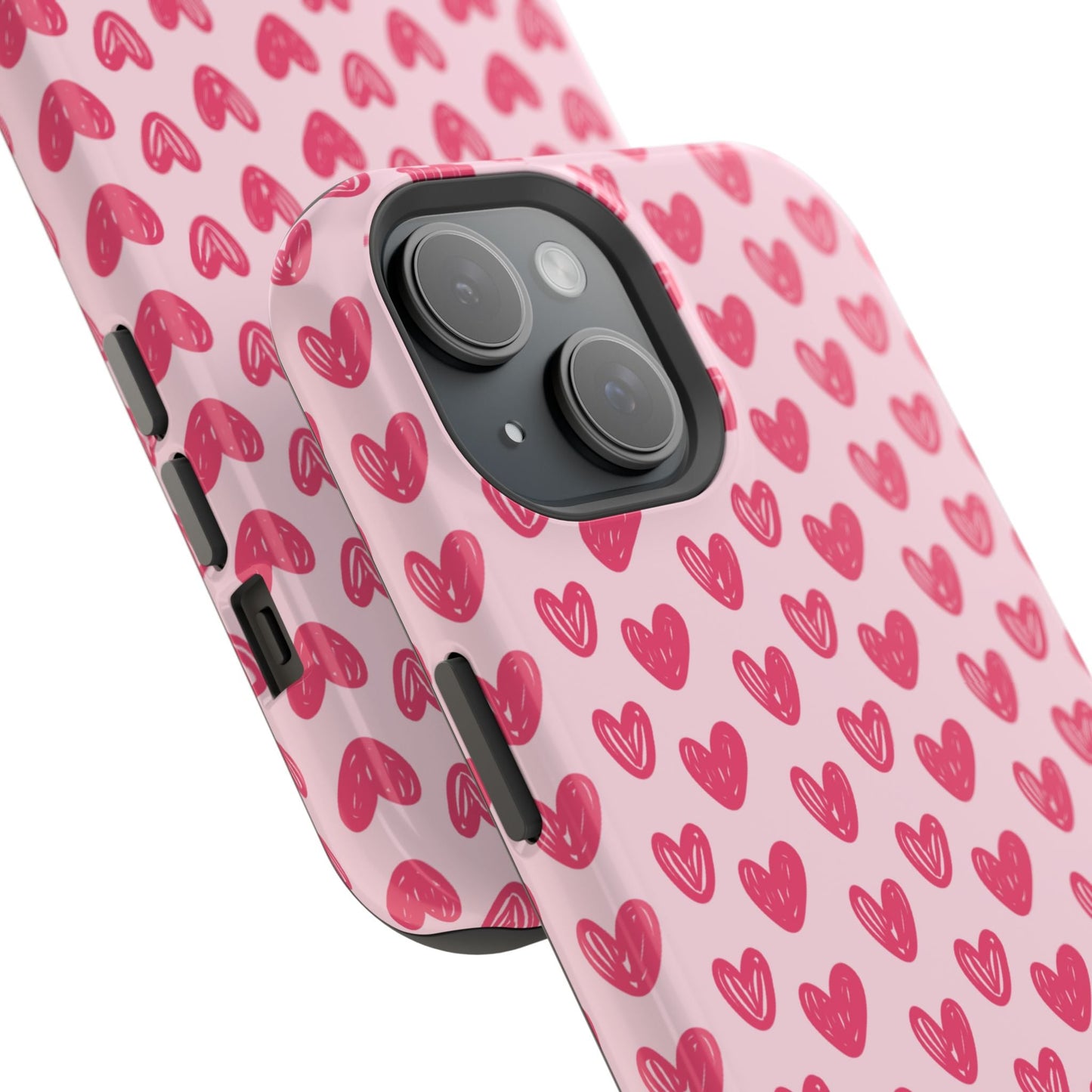Pink Sketched Hearts – MagSafe Case - BOGO Cases