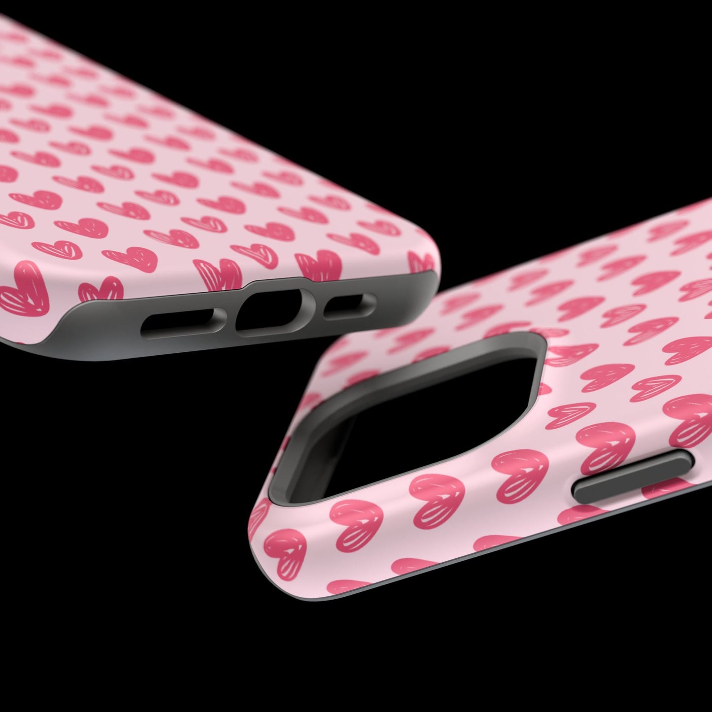 Pink Sketched Hearts – MagSafe Case - BOGO Cases