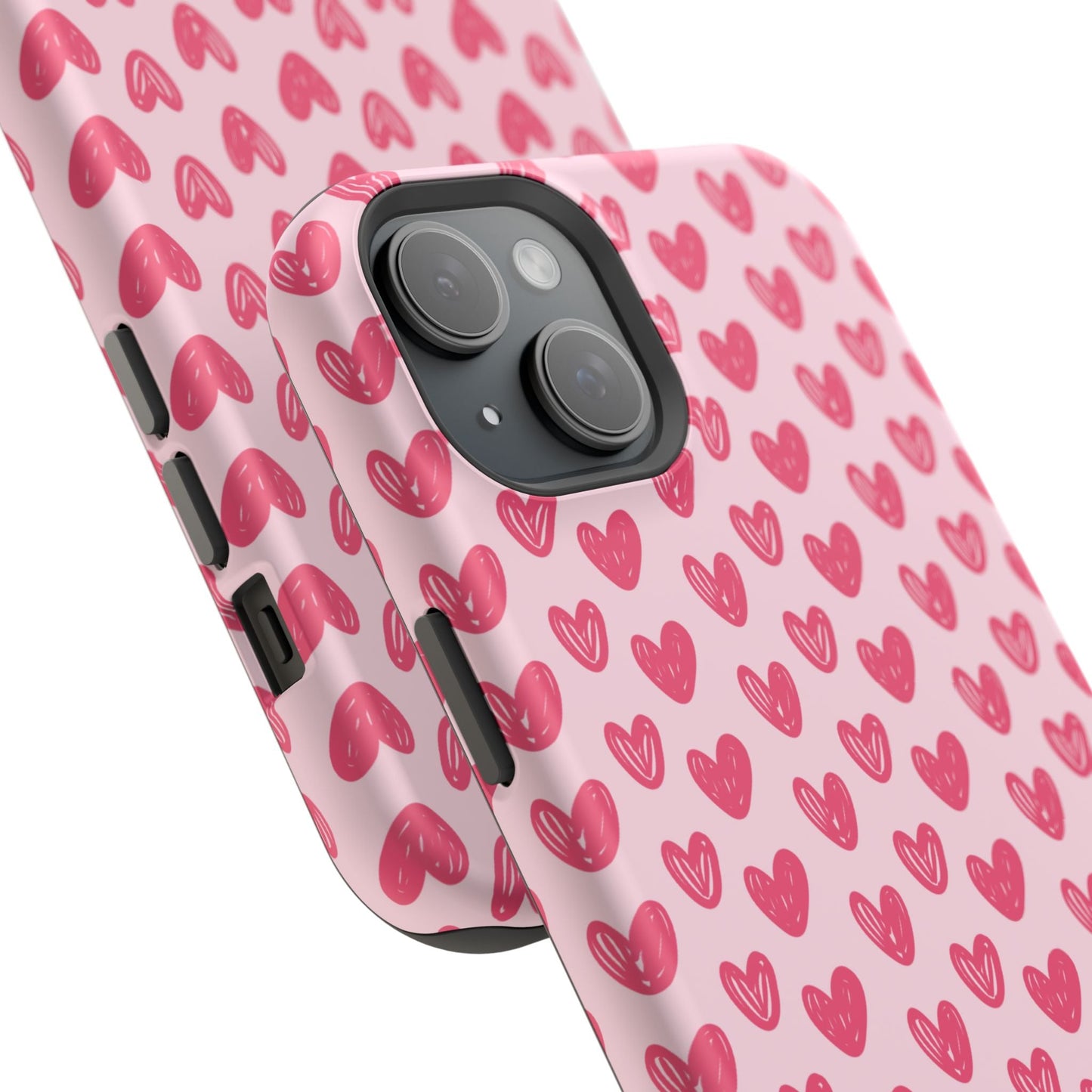 Pink Sketched Hearts – MagSafe Case - BOGO Cases