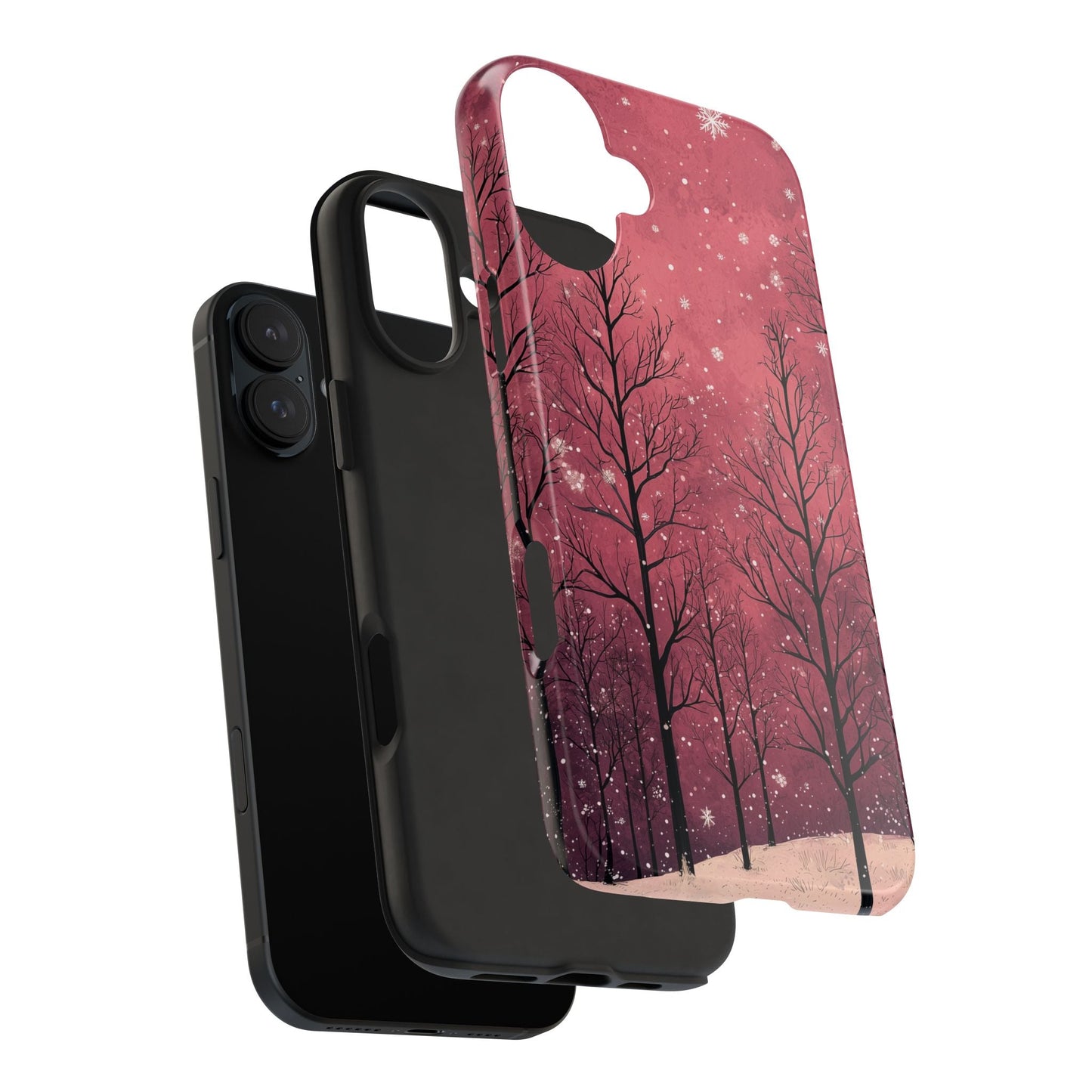 Pink Winter Twilight Forest - iPhone Series Case - BOGO Cases