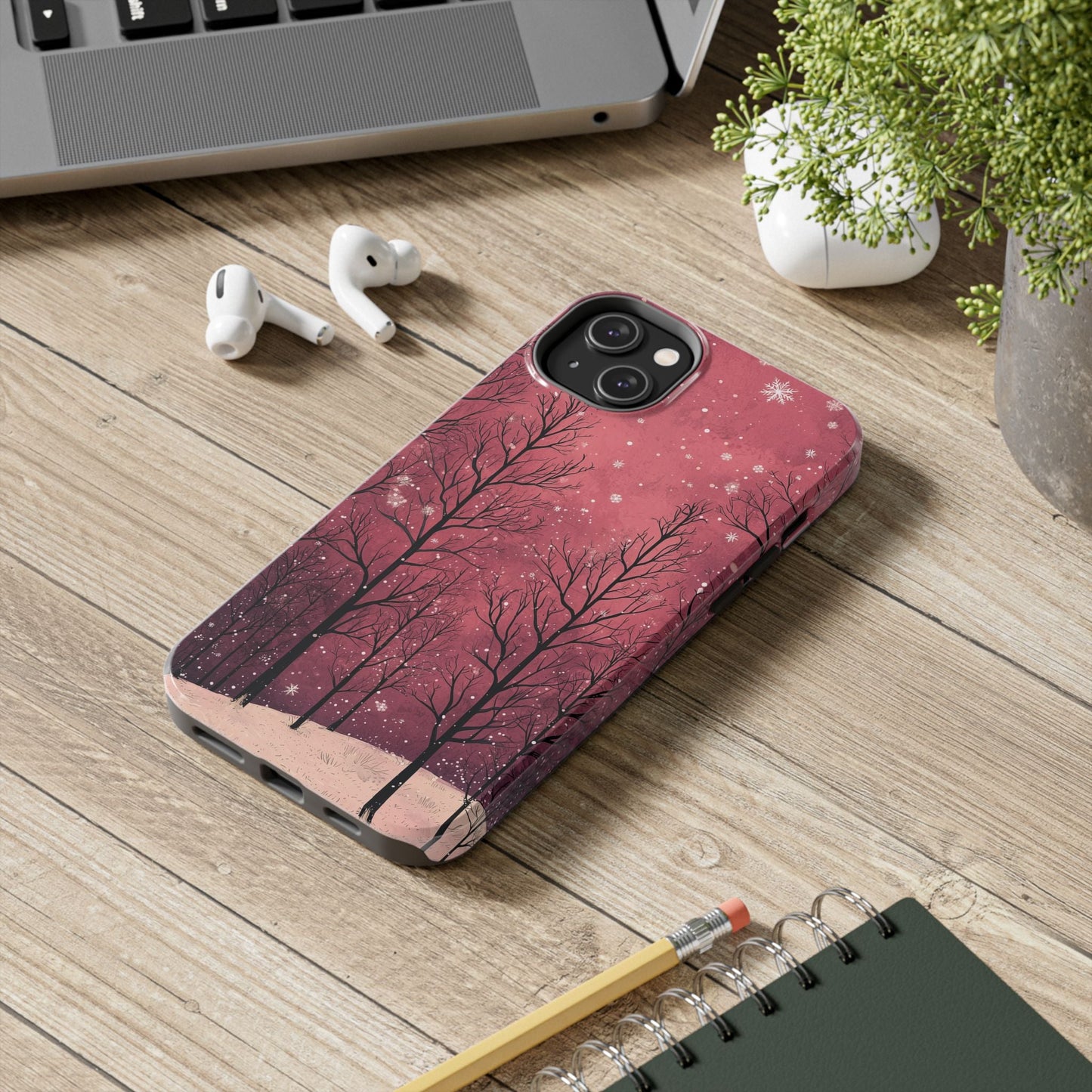 Pink Winter Twilight Forest - iPhone Series Case - BOGO Cases