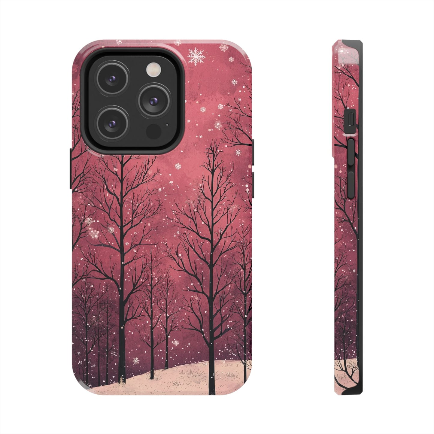 Pink Winter Twilight Forest - iPhone Series Case - BOGO Cases