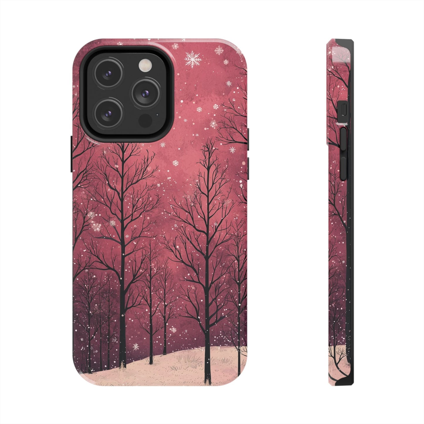 Pink Winter Twilight Forest - iPhone Series Case - BOGO Cases