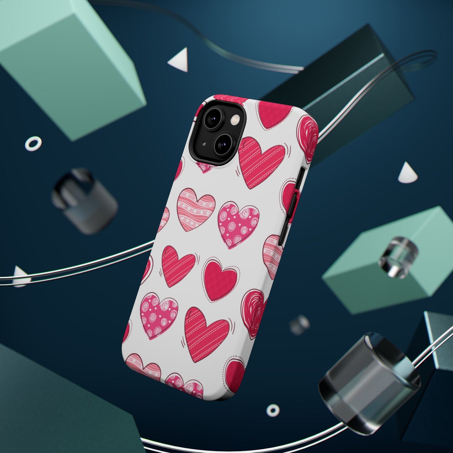 Playful Pink Hearts – MagSafe iPhone Case - BOGO Cases