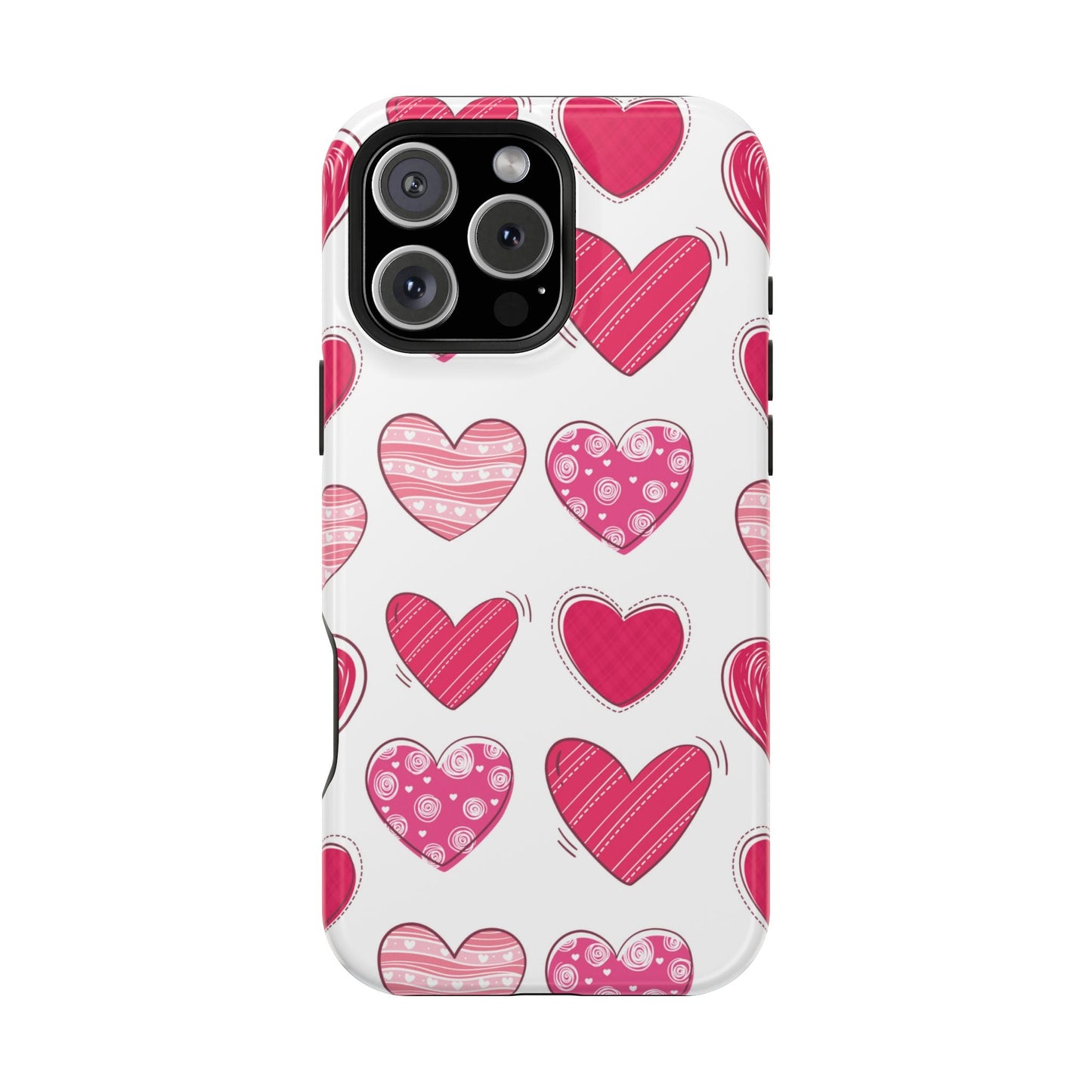 Playful Pink Hearts – MagSafe iPhone Case - BOGO Cases
