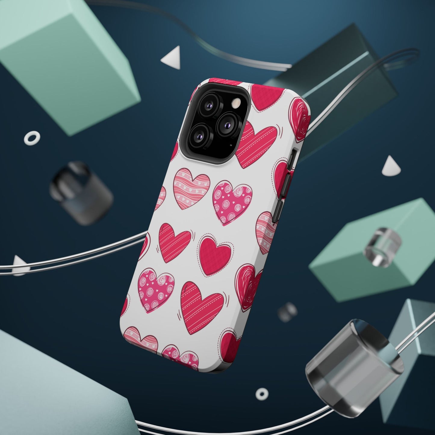 Playful Pink Hearts – MagSafe iPhone Case - BOGO Cases