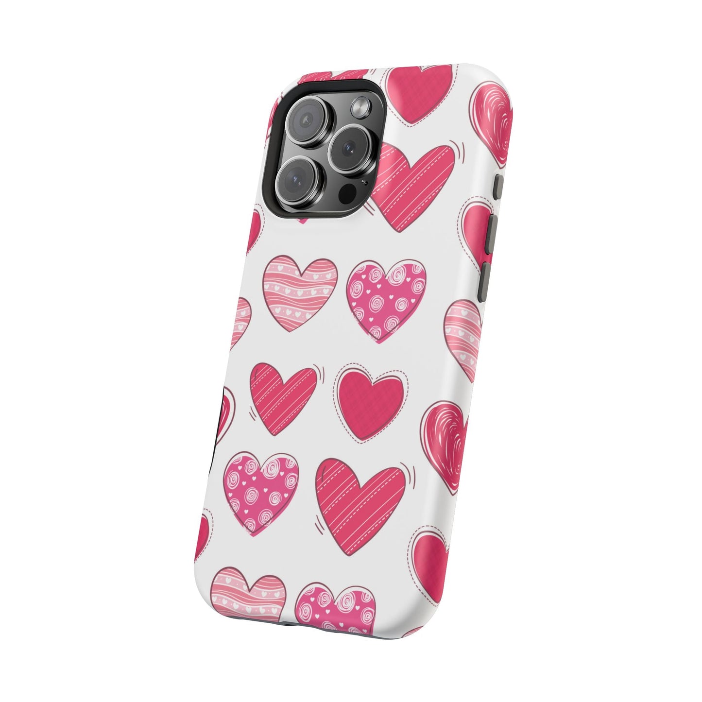Playful Pink Hearts – MagSafe iPhone Case - BOGO Cases
