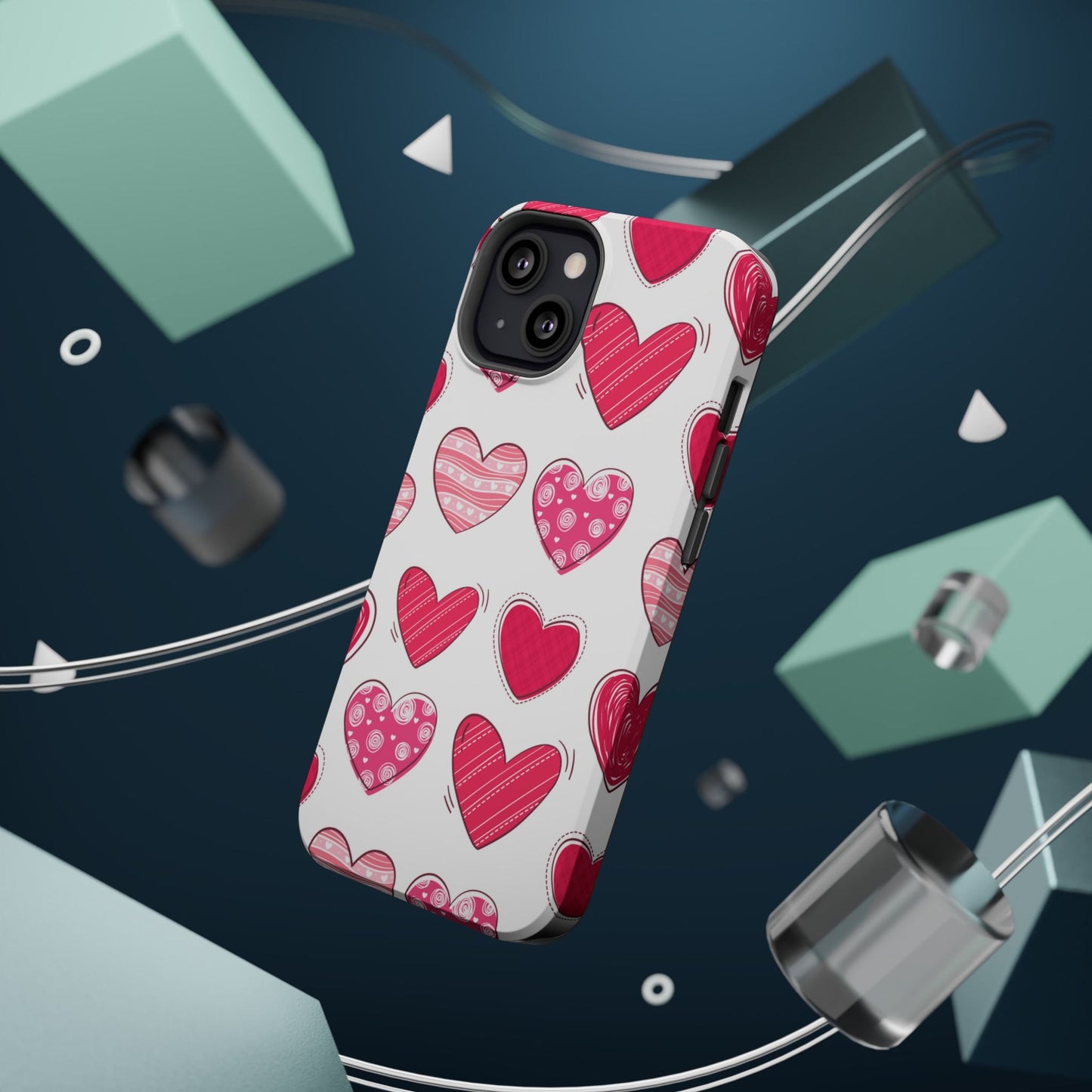 Playful Pink Hearts – MagSafe iPhone Case - BOGO Cases