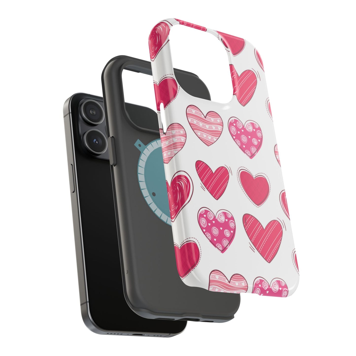 Playful Pink Hearts – MagSafe iPhone Case - BOGO Cases
