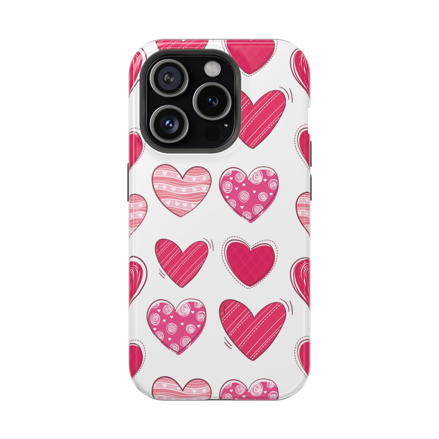 Playful Pink Hearts – MagSafe iPhone Case - BOGO Cases