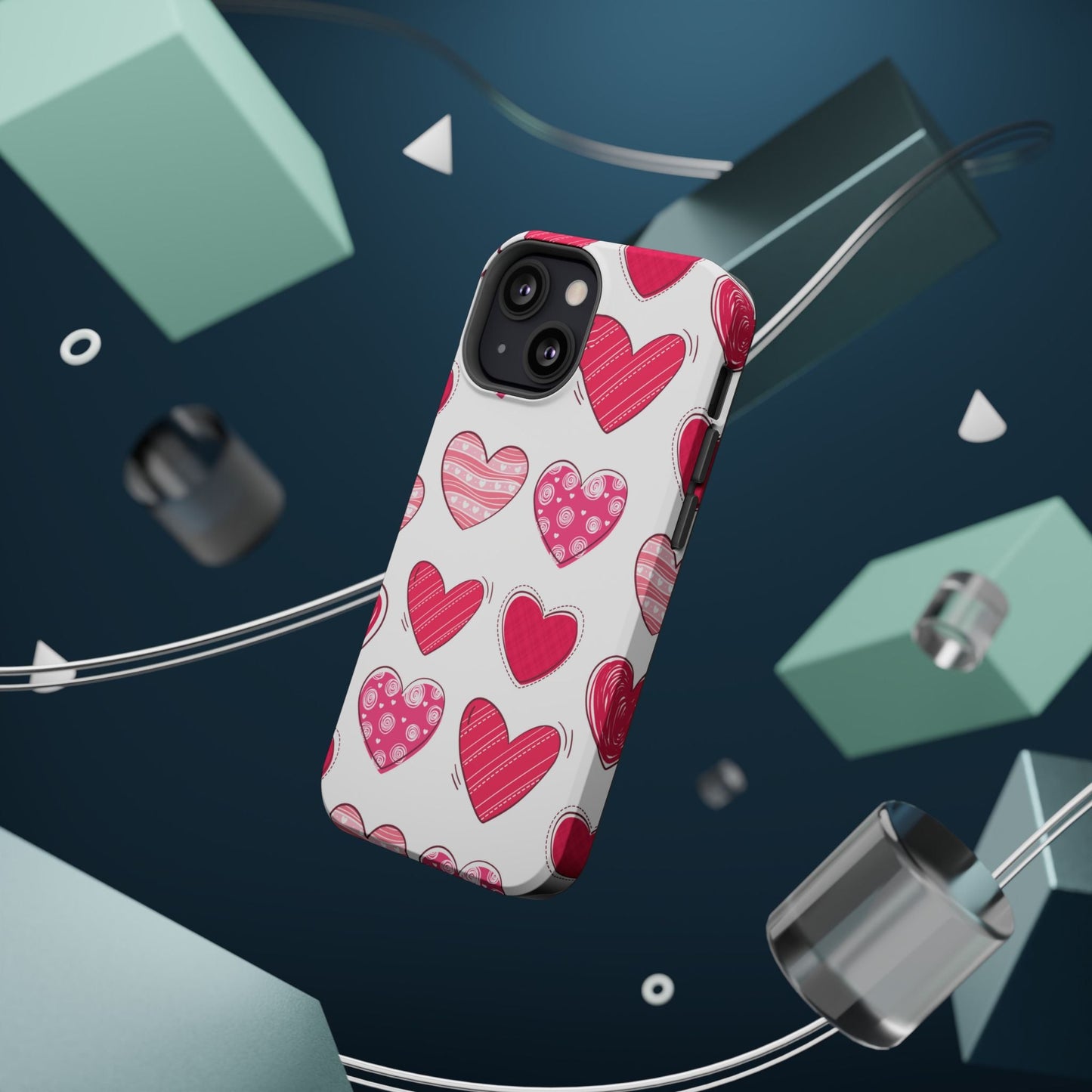 Playful Pink Hearts – MagSafe iPhone Case - BOGO Cases